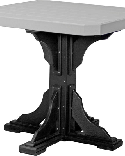 Poly 41" Square Table (Dove Gray & Black) Counter Height