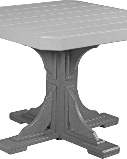 Poly 41" Square Table (Dove Gray & Slate) Dining Height