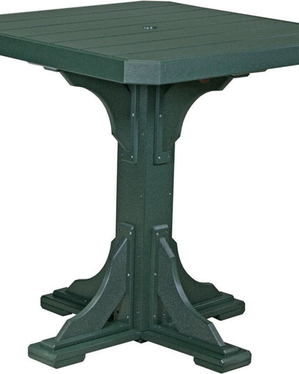 Poly 41" Square Table (Green) Bar Height