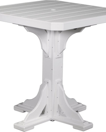 Poly 41" Square Table (White) Bar Height
