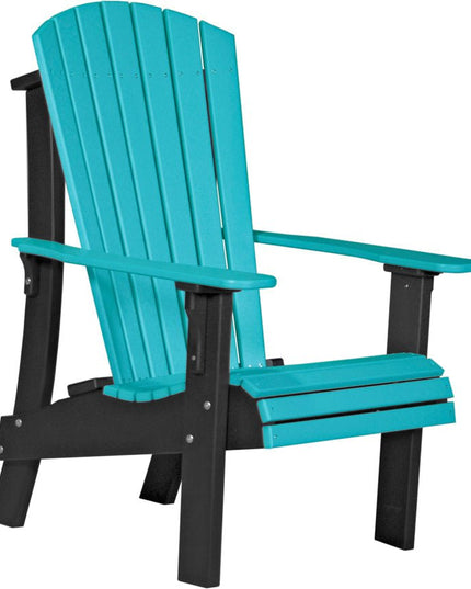 LuxCraft Royal Adirondack Chair Aruba Blue & Black