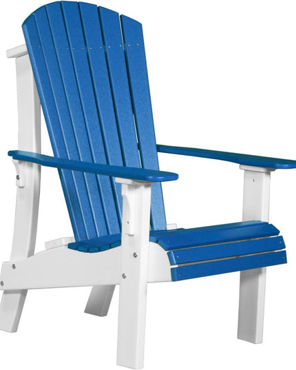 LuxCraft Royal Adirondack Chair Blue & White