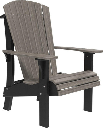 LuxCraft Royal Adirondack Chair Coastal Gray & Black