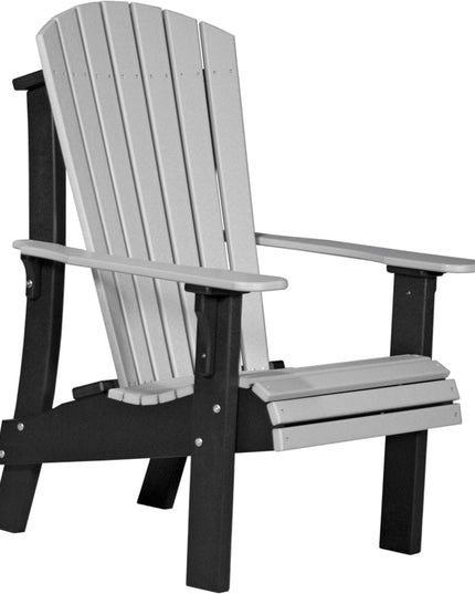 LuxCraft Royal Adirondack Chair Dove Gray & Black