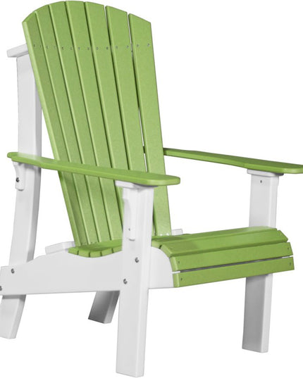 LuxCraft Royal Adirondack Chair Lime Green & White