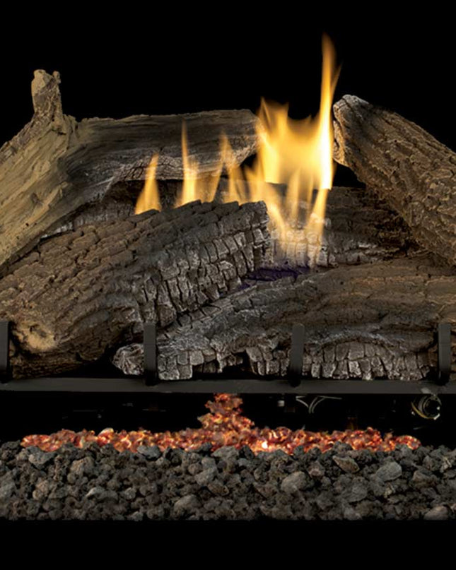 Superior Triple-Flame Rugged Stack 18" Concrete Vent-Free Gas Log Set