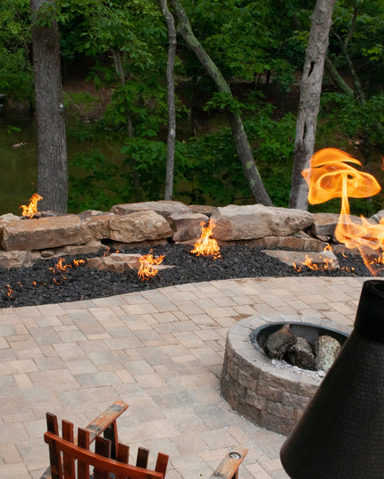 Stylish Black Outdoor TK Torch with Adjustable Flame