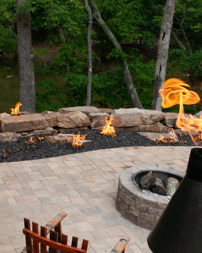 Stylish Black Outdoor TK Torch with Adjustable Flame