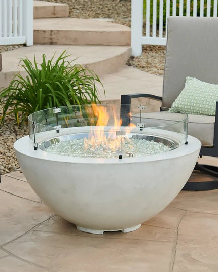 30" Round Fire Bowl White - Cove