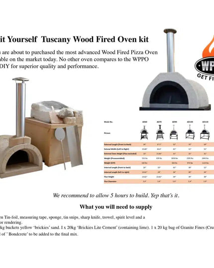 WPPO Build Your Own Tuscany Wood-Fired Oven in Hours