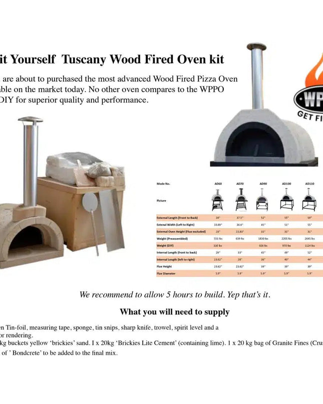 WPPO Build Your Own Tuscany Wood-Fired Oven in Hours