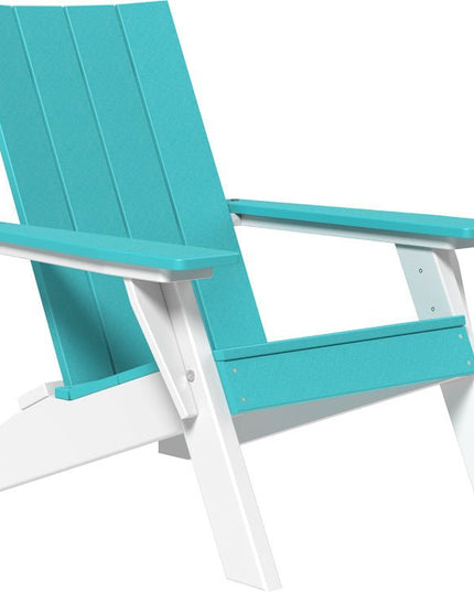LuxCraft Urban Adirondack Chair Aruba Blue & White