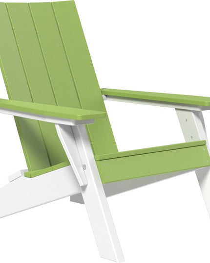 LuxCraft Urban Adirondack Chair Lime Green & White