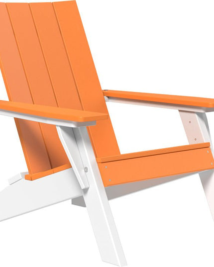 LuxCraft Urban Adirondack Chair Tangerine & White