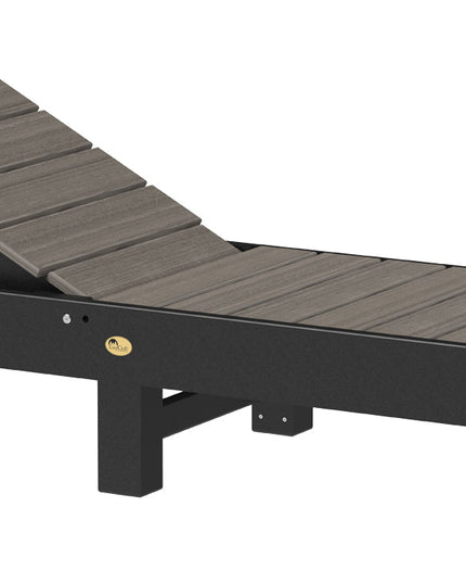 LuxCraft Urban Chaise Lounge Coastal Gray & Black