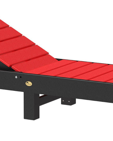 LuxCraft Urban Chaise Lounge Red & Black