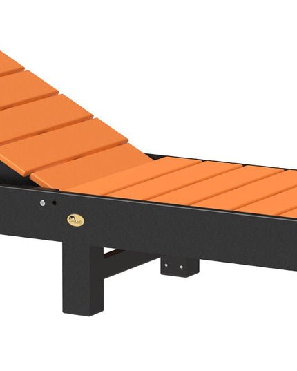 LuxCraft Urban Chaise Lounge Tangerine & Black