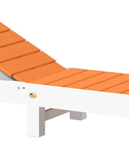 LuxCraft Urban Chaise Lounge Tangerine & White