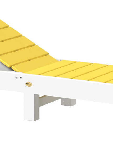 LuxCraft Urban Chaise Lounge Yellow & White