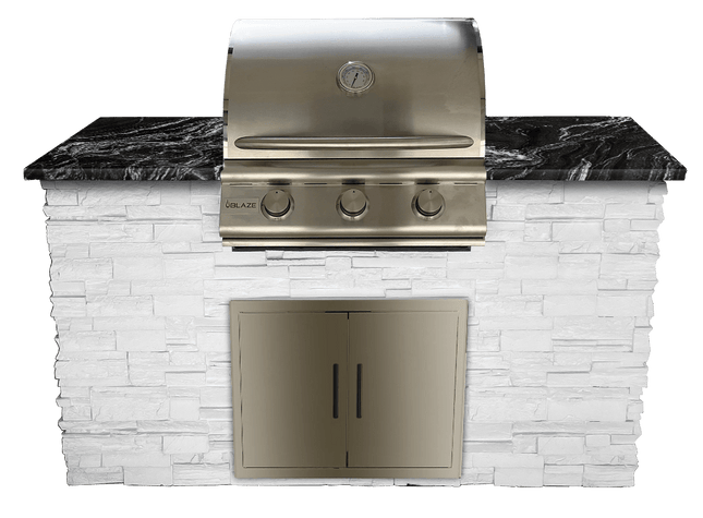 TRU 5' Island Systems - Outdoor Kitchen Islands White / Black