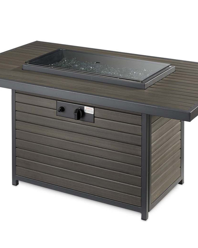 Stylish Brooks 30.75x50 Gas Fire Pit Table for Patios