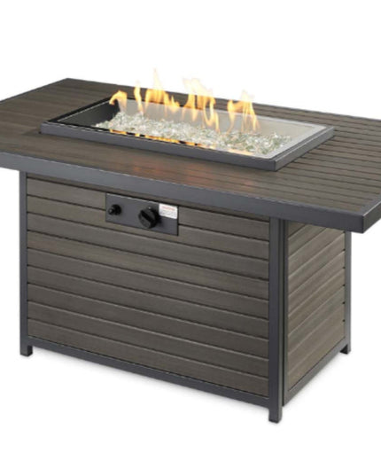 Stylish Brooks 30.75x50 Gas Fire Pit Table for Patios