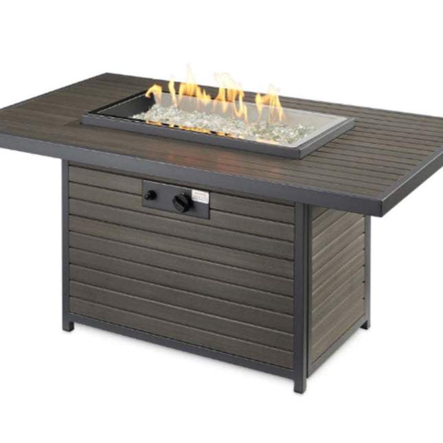 Stylish Brooks 30.75x50 Gas Fire Pit Table for Patios
