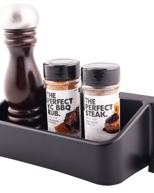 Convenient Grill Side Shelf Condiment Bin