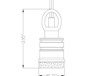 Lumien Durable Hanging Brass Light with Glass Shroud