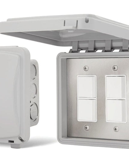 Infratech Dual Duplex, Flush Mount with Weatherproof Cover