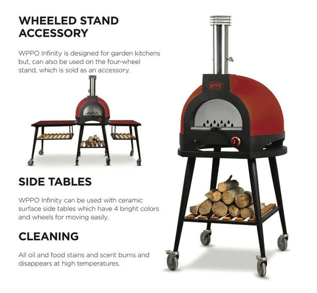 WPPO Infinity Brick Hearth Wood-fired Outdoor 66” Pizza Oven