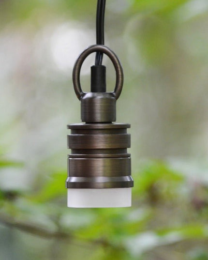 Lumien Durable Hanging Brass Light with Glass Shroud