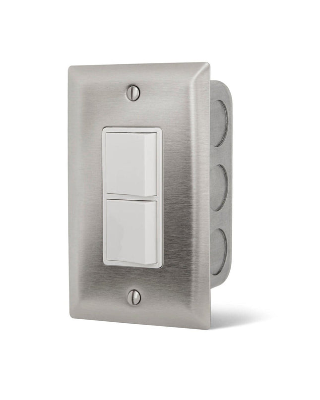Infratech Single Duplex, Flush Mount with SS Wall Plate and Gang Box