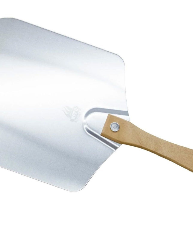 WPPO 12-Inch Aluminum Pizza Peel with Foldable Wooden Handle