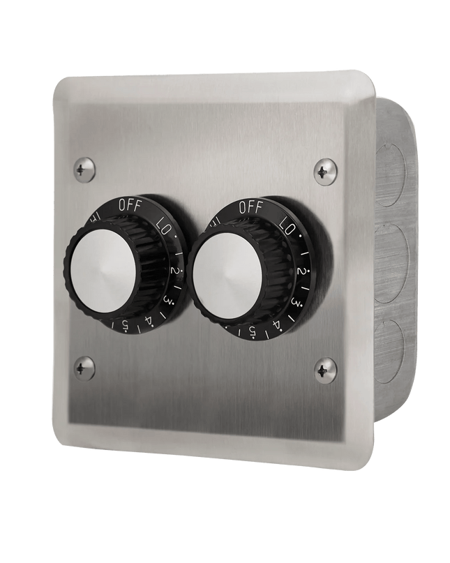 Infratech Dual-240V Flush Mount with SS Wall Plate and Deep Gang Box