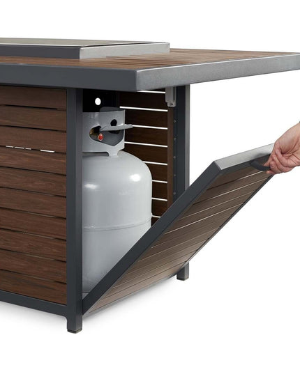 Modern Kenwood 50-Inch 30.75x50 Gas Fire Pit Table for Outdoors
