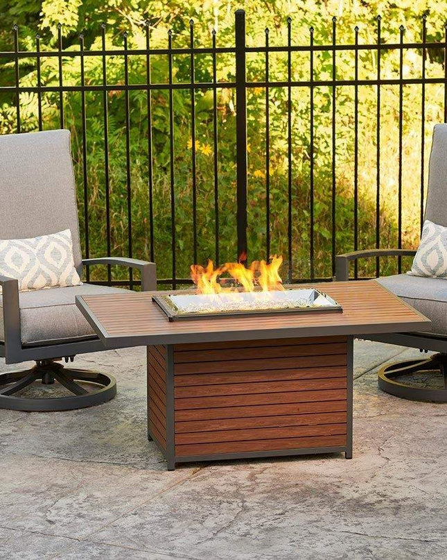 Modern Kenwood 50-Inch 30.75x50 Gas Fire Pit Table for Outdoors
