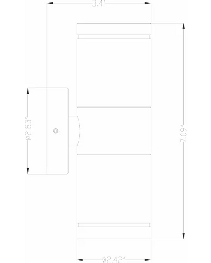 Lumien Modern Bronze Up/Down Sconce Light – 1800 Lumens Output