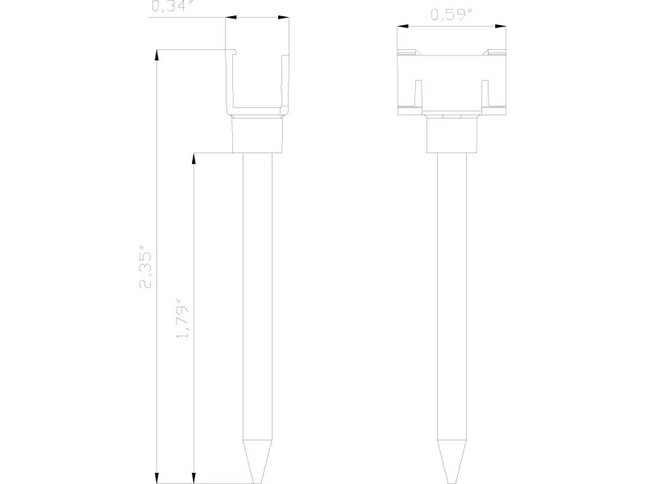 Lumien ARC Channel Spike Stainless Steel 6" Mini Stake Durable