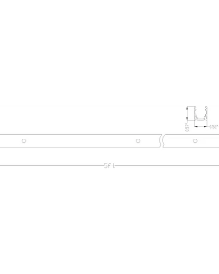 Lumien ARC Wall Channel 5' Rigid Aluminum Black with Warranty