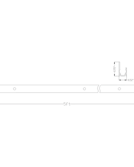 Lumien ARC Wall Channel 5' Rigid Aluminum Black with Glare Shield