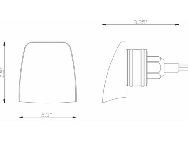 Lumien Antique Brass Hooded Wall Light – 3.5W LED Fixture