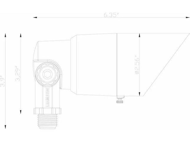 Lumien Antique Brass 5W Uplight with 3000K Adjustable Beam