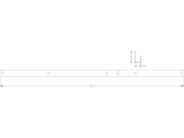 Lumien  ARC Wall Channel 5' Flex Black Aluminum Glare Shield