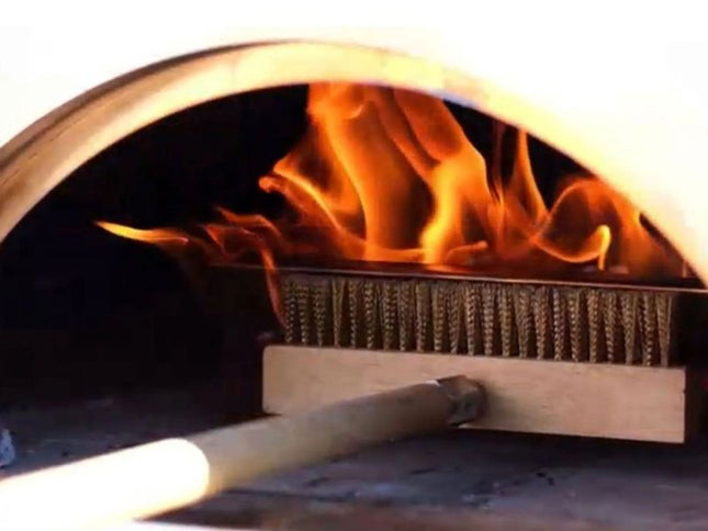 WPPO Heavy-Duty 36-Inch Pizza Oven Brush with Scraper