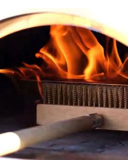 WPPO 47-Inch Pizza Oven Brush with Scraper Tool
