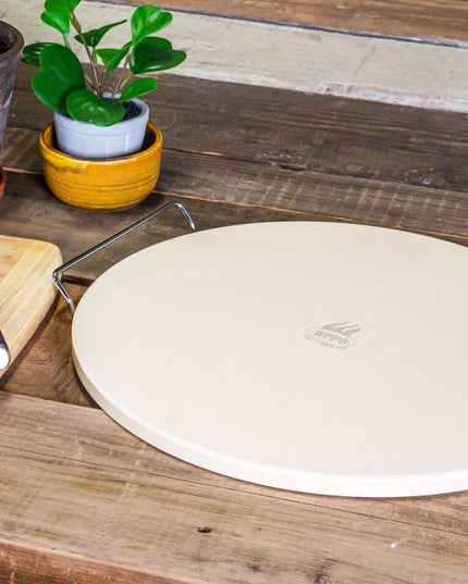WPPO 15-Inch Premium Pizza Baking Stone with Handles