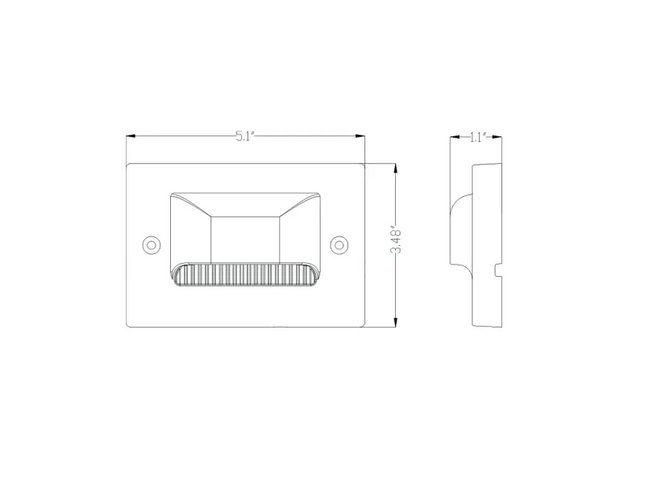 Lumien 3W Bronze Step Light - Horizontal Louver, IP65 Rated