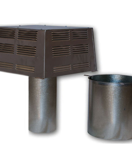 Superior Square Top Termination with Slip Section for 12-Inch Chimney - Black