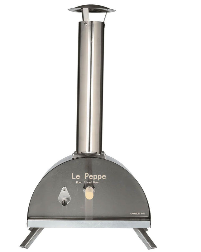 WPPO Le Peppe Portable Wood Fired Pizza Oven with Peel Black